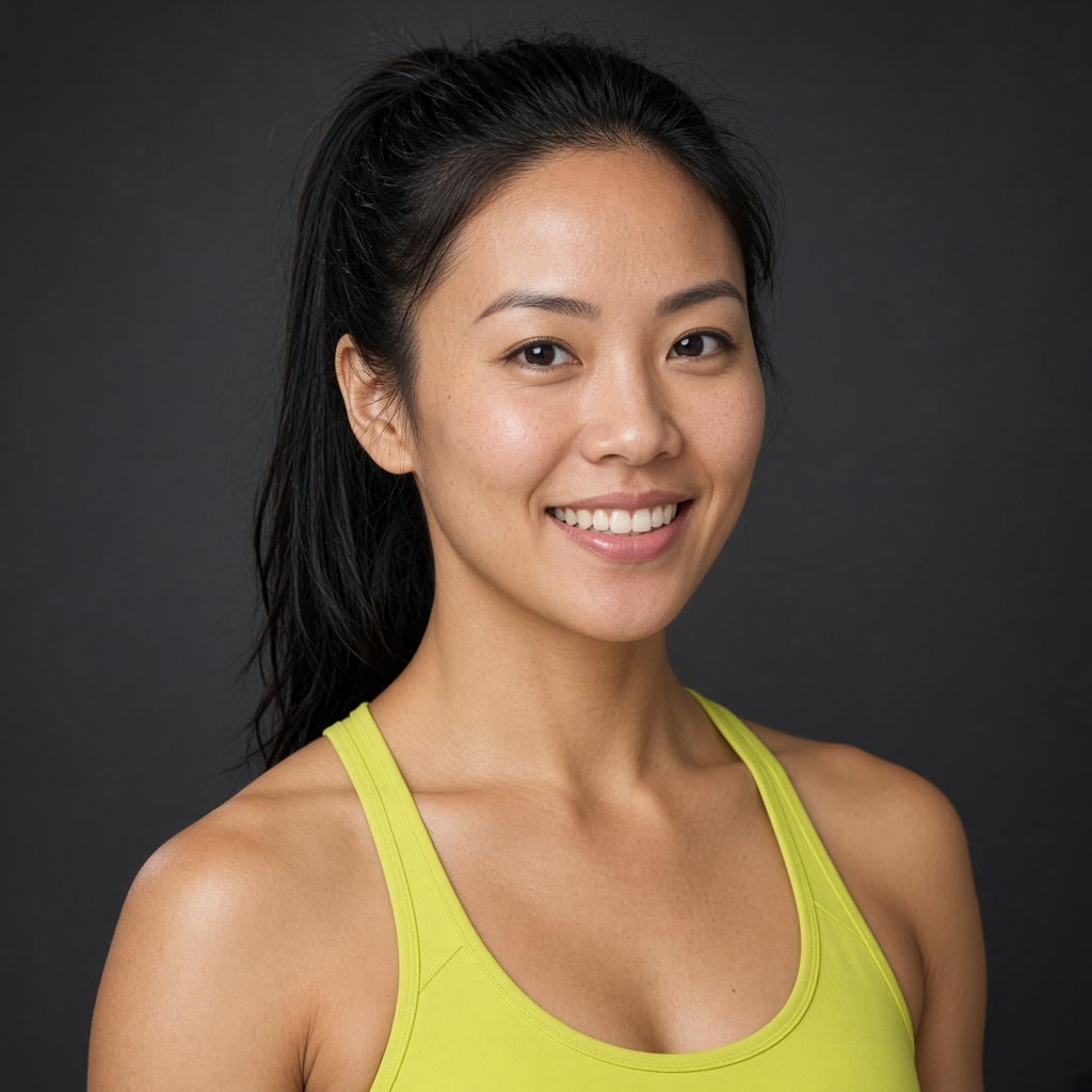 Portrait of coach Priya Nair, fictional