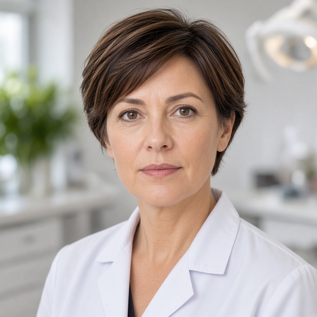 Porträt von Dr. Helene Wartlinger, fiktive Zahnärztin